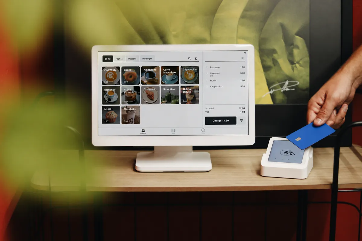 A retail payment at a checkout